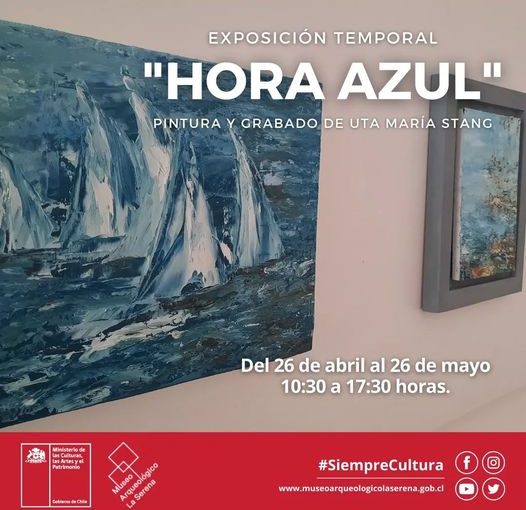 "Hora Azul": Museo Arqueológico de La Serena invita a visitar exposición de pinturas y grabados