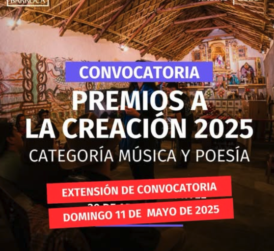 Ya están abiertas las postulaciones para los premios a la creación del Festival de Arte Sur Andino, Arica Barroca 2025