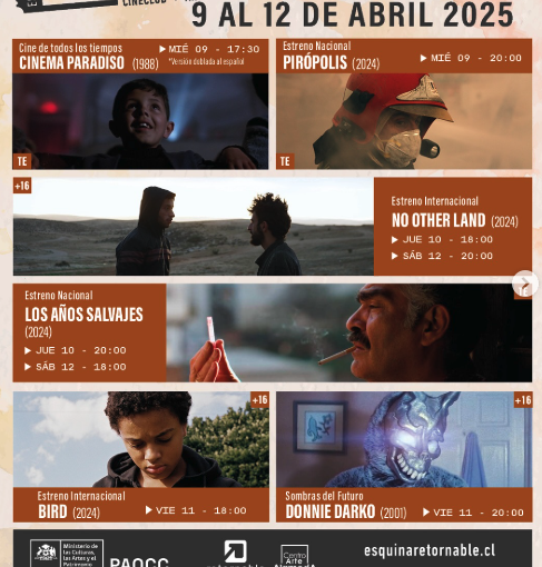 Antofagasta: Cartelera del 9 al 12 de ABRIL de 2025 en Esquina Retornable