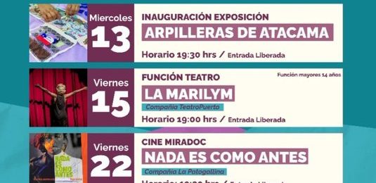 Copiapó: Actividades para este Mes de Agosto en el Centro Cultural Ser Humano